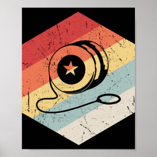 Vintage 70's Yoyo Colourful Retro Poster