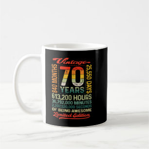Vintage 70th Birthday  70 Years 840 Months Of Bein Coffee Mug