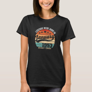 Vintage 70th Birthday Legends Were Born In January T-Shirt