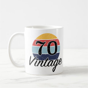 Vintage 70th Birthday Sunset Coffee Mug