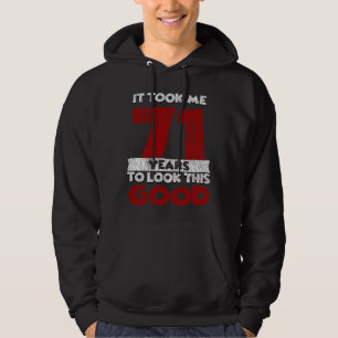 Vintage 71 Years Old Funny 71st Birthday Gift Hoodie