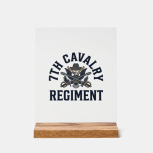 Vintage 7th Cavalry Regiment Chest Print Design_1 Acrylic Sign