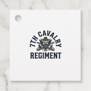 Vintage 7th Cavalry Regiment Chest Print Design_1 Favour Tags