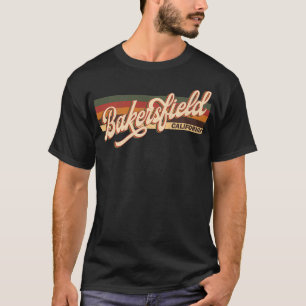 Vintage 80s 70s Bakersfield Retro Bakersfield Cali T-Shirt