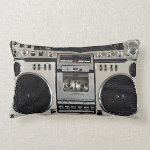 Vintage 80s Boombox Ghettoblaster Lumbar Cushion