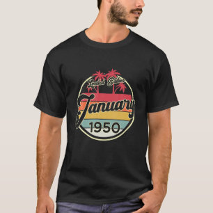 Vintage 80S January 1950 70Th Birthday Gift T-Shirt