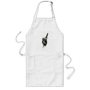 Vintage 80s Retro Sunset Mountains Graphic T-Shirt Long Apron