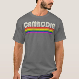 Vintage 80's Style Cambodia Gay Pride Month  T-Shirt