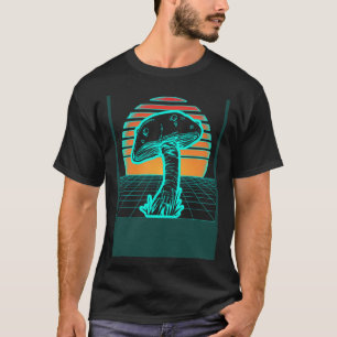 Vintage 80s Style Fungi Mycology Mushroom Hunter T-Shirt