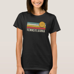 Vintage 80s Sunset Summer Retro Style Pennsylvania T-Shirt