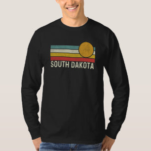 Vintage 80s Sunset Summer Retro Style South Dakota T-Shirt
