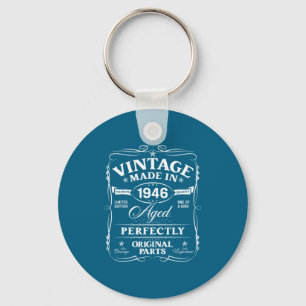 Vintage 80th Birthday Decorations Men Funny 1946 8 Key Ring