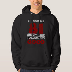 Vintage 81 Years Old Funny 81st Birthday Gift Hoodie