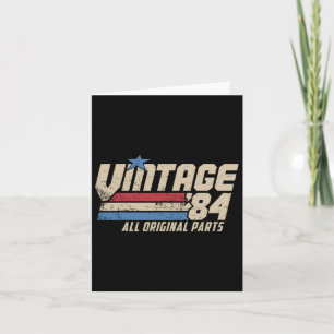 Vintage 84 Retro 41st Birthday Top For Men 1984 Da Card