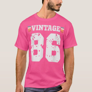 Vintage 86 Year Old Happy 86th Birthday Fun Sports T-Shirt