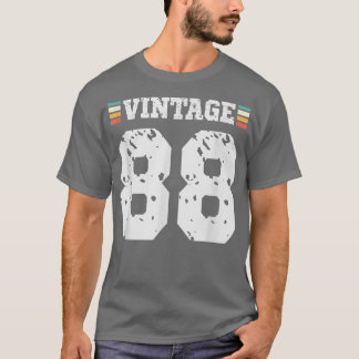 Vintage 88 Year Old Happy 88th Birthday Fun Sports T-Shirt