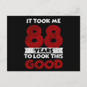 Vintage 88 Years Old Funny 88th Birthday Gift Postcard