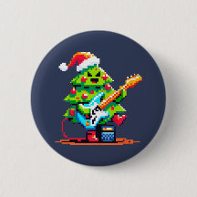 Vintage 8Bit Christmas Tree Musical Holiday Design