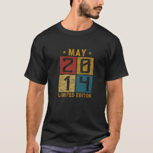 Vintage 8Th Birthday May 2014 Born In 2014 8 Yrs O T-Shirt