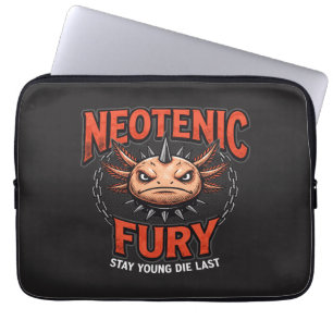 Vintage 90s Axolotl Neoteny Fury Metal Parody Laptop Sleeve