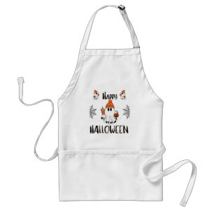 Vintage 90s Boo Pumpkin Halloween Spooky Season Standard Apron