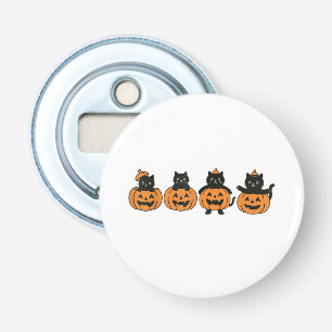 Vintage 90s Cat Halloween Pumpkin Black Cat Bottle Opener