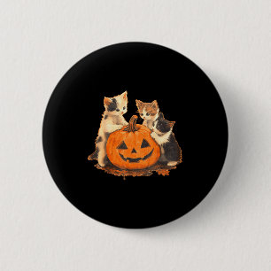 Vintage 90s Cat Halloween Soky Season Black Cat Ki 6 Cm Round Badge