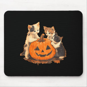 Vintage 90s Cat Halloween Soky Season Black Cat Ki Mouse Pad