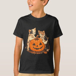 Vintage 90s Cat Halloween Soky Season Black Cat Ki T-Shirt