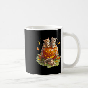 Vintage 90s Cat Pumpkin Halloween For Men Women Bo Coffee Mug
