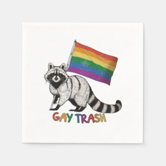 Vintage 90s Funny Racoon Napkin