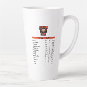Vintage 90s Heavy Metal Axolotl Band Tour Parody Latte Mug