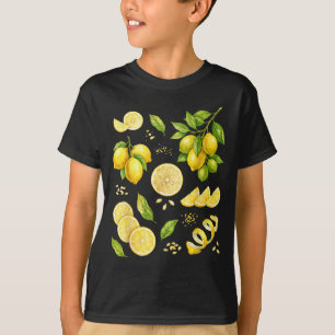 Vintage 90s lemon botanical summer vibes gardening T-Shirt