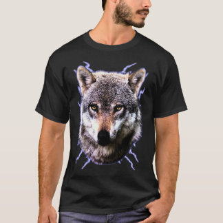 Vintage 90s Lightning Wolf T-Shirt