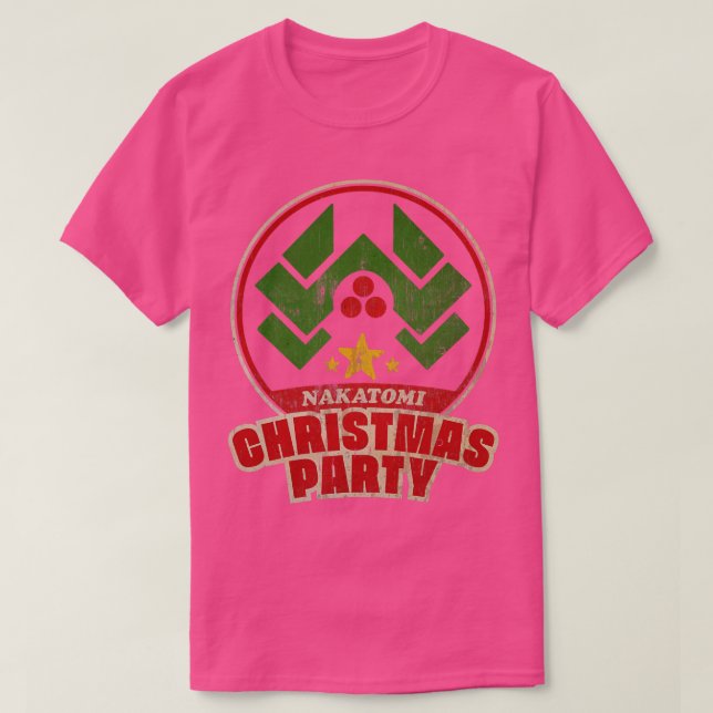 Vintage 90s Nakatomi Christmas Party T-Shirt (Design Front)
