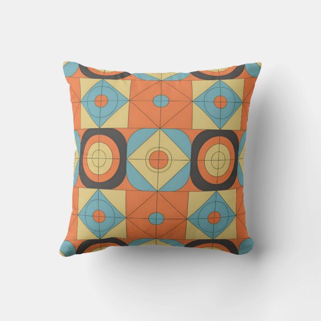 Vintage 90s Style Throw Pillow (Back)