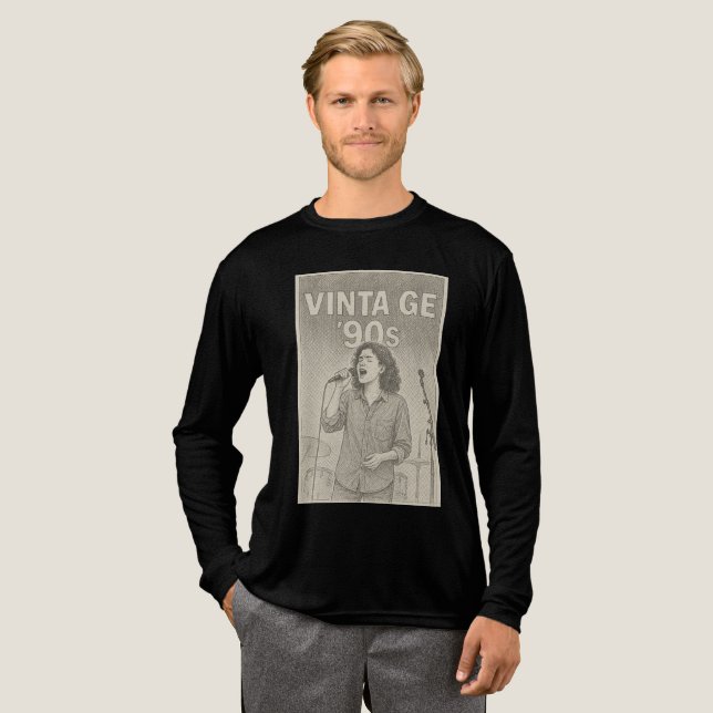 Vintage '90s Vibes Tri-Blend Shirt (Full Front)