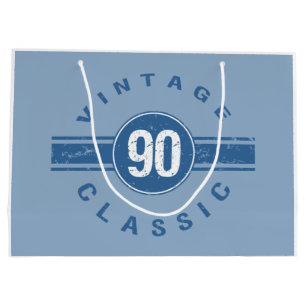 Vintage 90th Birthday Large Gift Bag