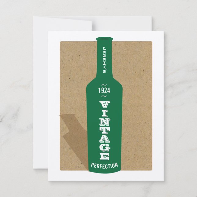 Vintage 90th Birthday Wine Party Invitation (Front)
