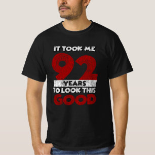 Vintage 92 Years Old Funny 92nd Birthday Gift T-Shirt