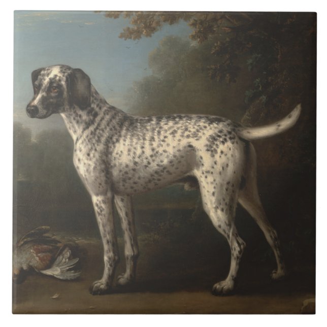 Vintage A Grey Spotted Hound John Wootton Tile (Front)