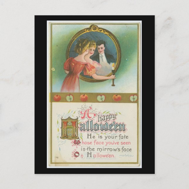 Vintage " A Happy Halloween"  Postcard (Front)