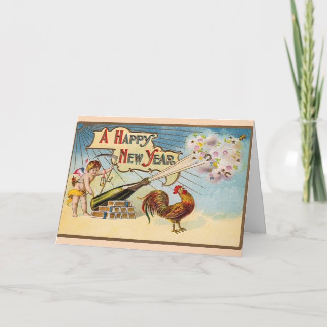 Vintage - A Happy New Year, Card (Front)