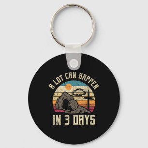 Vintage A Lot Can Happen In 3 Days Christian Easte Key Ring