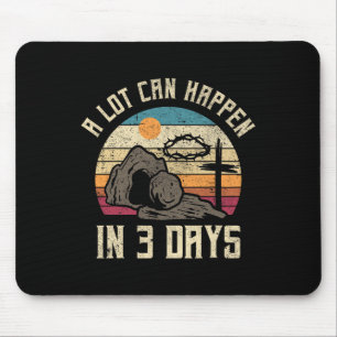 Vintage A Lot Can Happen In 3 Days Christian Easte Mouse Pad