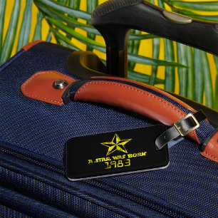 Vintage A Star Was Born 1983 Yellow Star  Luggage Tag