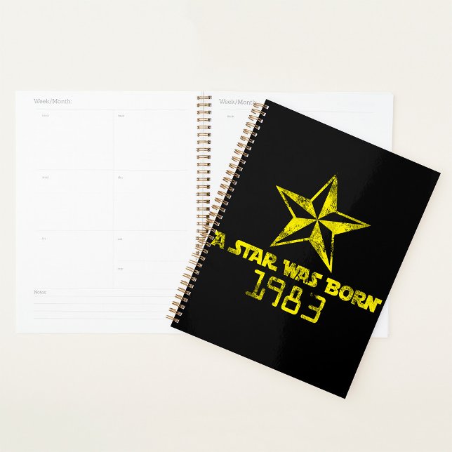 Vintage A Star Was Born 1983 Yellow Star  Planner (Creator Uploaded)