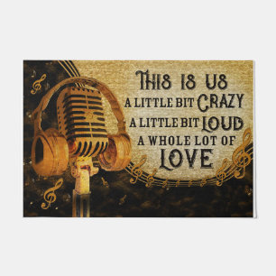 Vintage A Whole Lot Of Love, Music Lovers Doormat