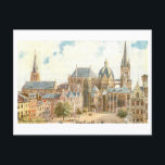 Vintage Aachen Cathedral Postcard<br><div class="desc">This postcard is a reproduction of a vintage travel postcard showing the cathedral in Aachen,  Germany.</div>