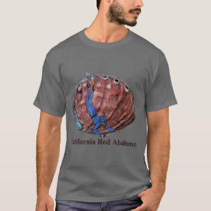 Vintage Abalone Shell with a Freediving Diver URM T-Shirt